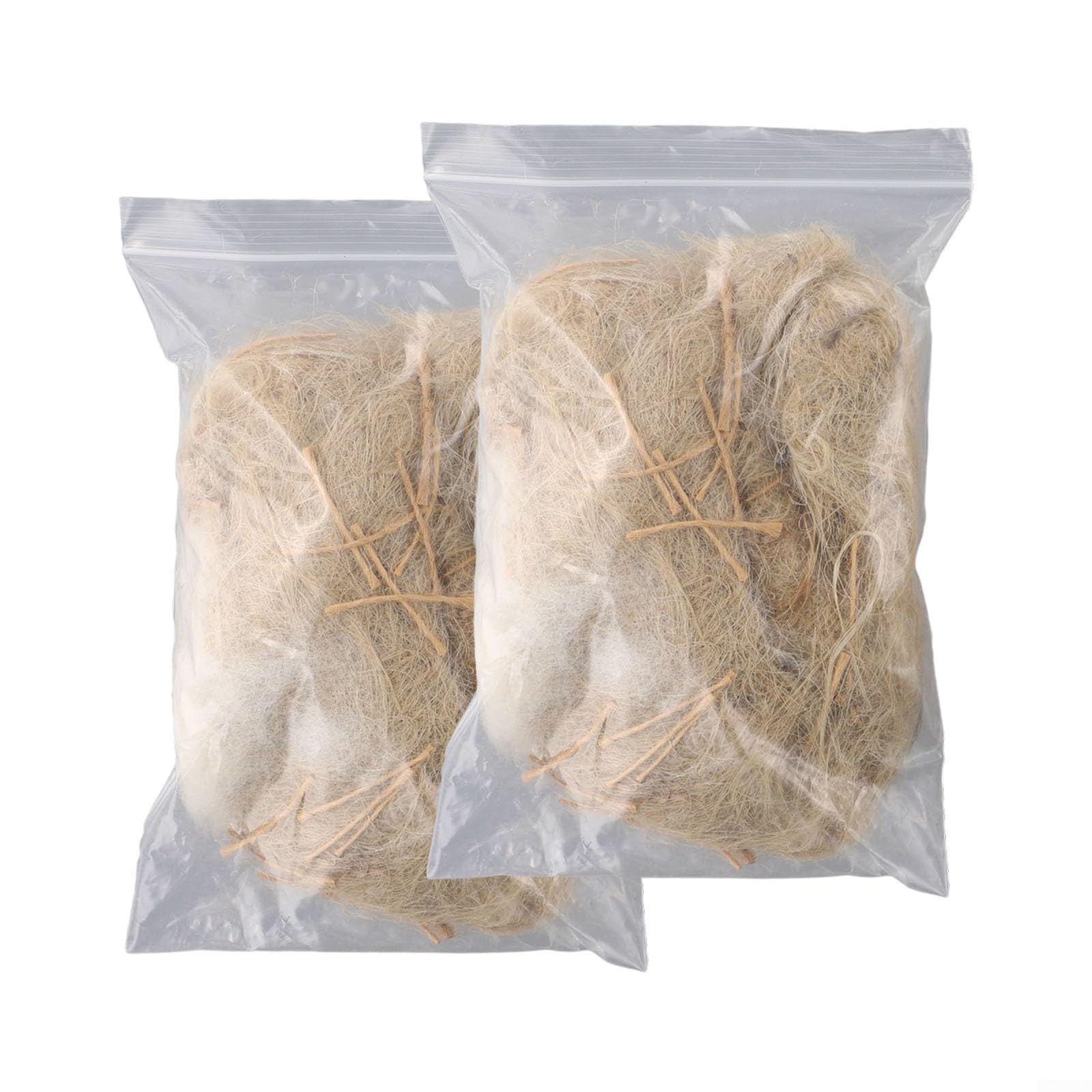 YJDOORPLAY 2 Pack Mixed Nesting Material, For Bird Nests,Mixed Materials From for JUTE silk, hemp rope, cotton, wool and raffia Wool,For Parrots