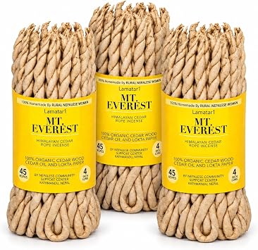 Cedar Rope Incense, 3 Bundles, 4 Inches