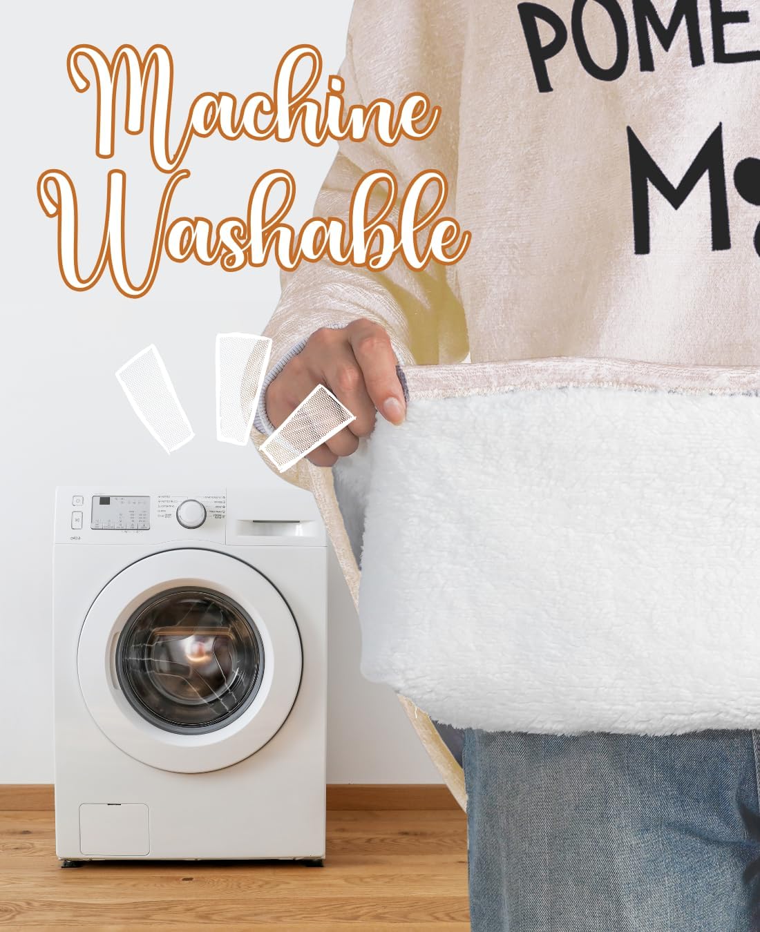 Pomeranian Gifts, Wearable Blanket Hoodie with Unique Pattern, Christmas Birthday Gifts for Pomeranian Lovers - Image 5