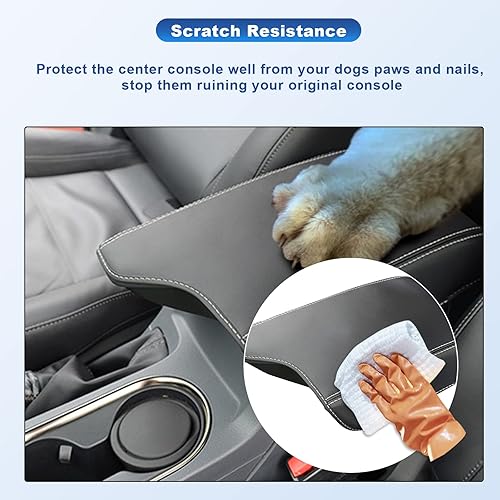 Miniatura 3 de CDEFG Funda de consola central para 2019, 2020, 2021, 2022, funda para reposabrazos de camioneta, funda para reposabrazos, cojín para codo, funda