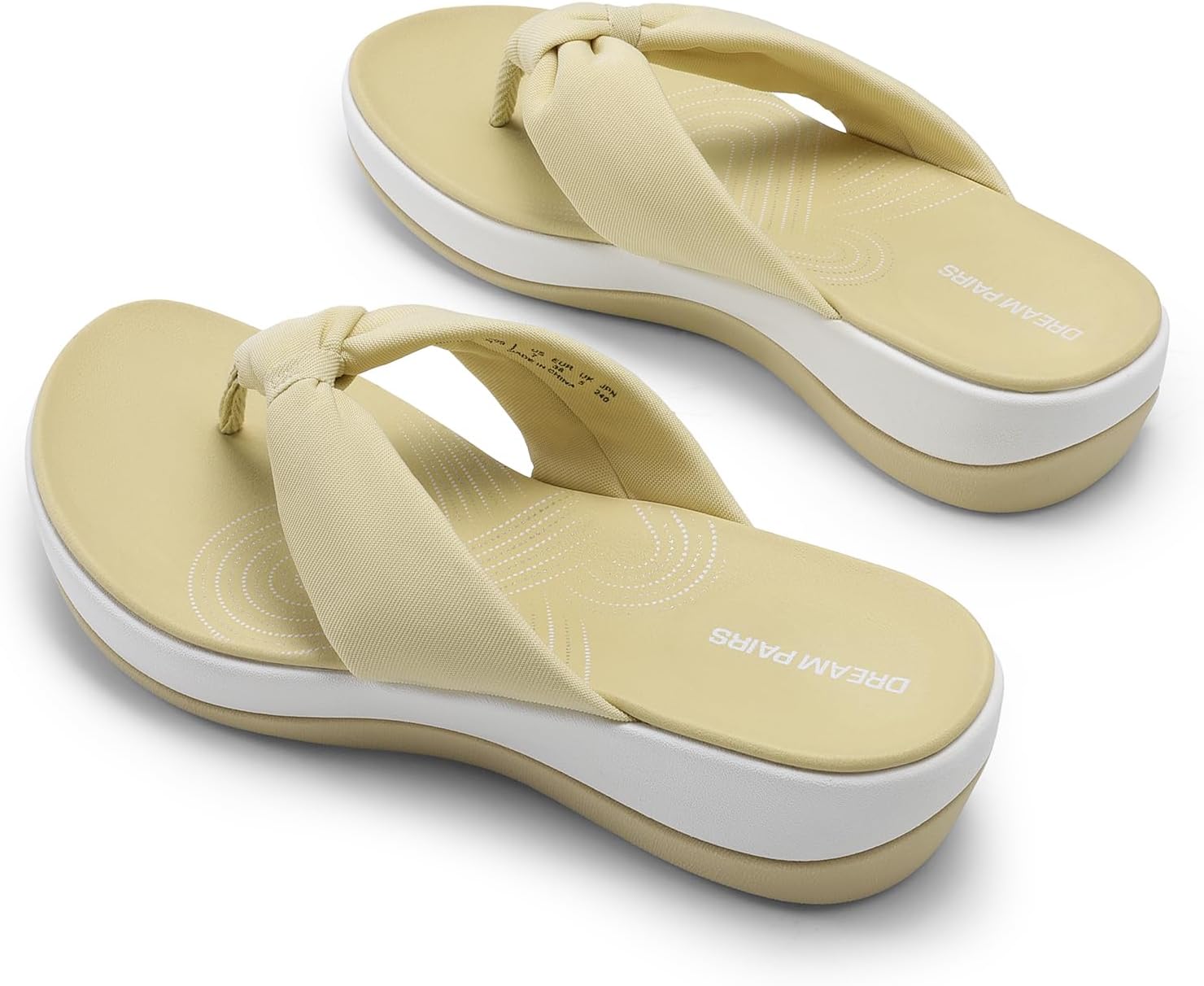 DREAM PAIRS Platform Flip Flops for Women Cushioned Thong Sandals with Soft... - Picture 38 of 42