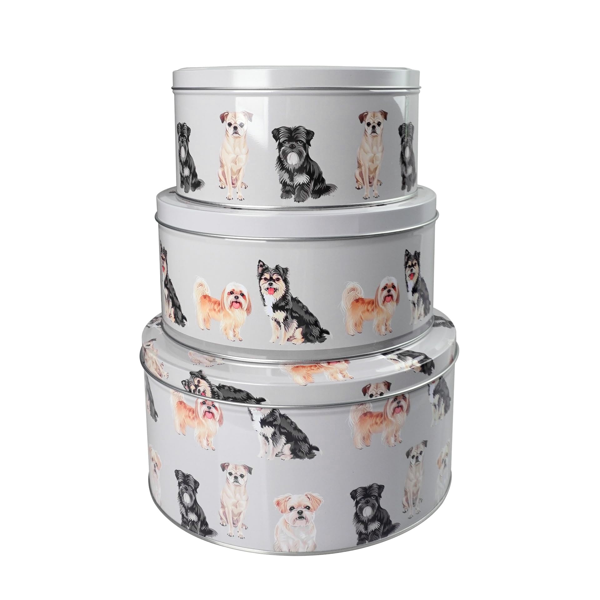 Sterling Sports Juego de 3 latas redondas para almacenamiento de tartas, recipientes herméticos para pasteles, galletas y dulces en tamaños grande, mediano y pequeño, regalo ideal para el día de la