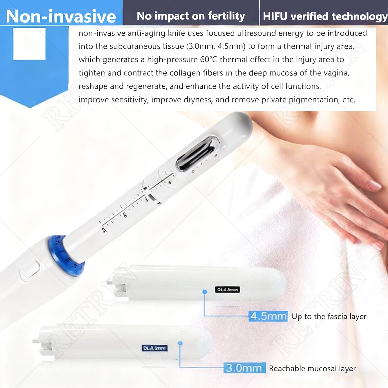 Qiang Dispositivo Professionale Riparazione Pavimento Pelvico Postpartum: Stimolatore Muscolare per Il Rafforzamento, Il Controllo della Vescica e la Salute Pelvica Femminile
