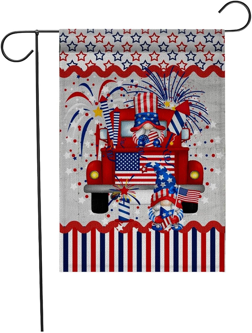 The Sacred Heart Of Jesus And The Immaculate Heart Of Mary Garden Flag 12.5x18 Inches Polyester Double Sided Print Christian Patriotic Independence Day 4th Of July Flag Yard Outdoor Decoration For Home