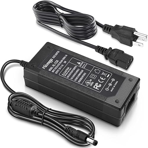 Miniatura 17 de Facmogu Adaptador de alimentación de 60 W 12 V 5 A CA/CC, fuente de alimentación de 100-240 V CA a CC 12 V 5 A, adaptador de mesa de 12 voltios y 5