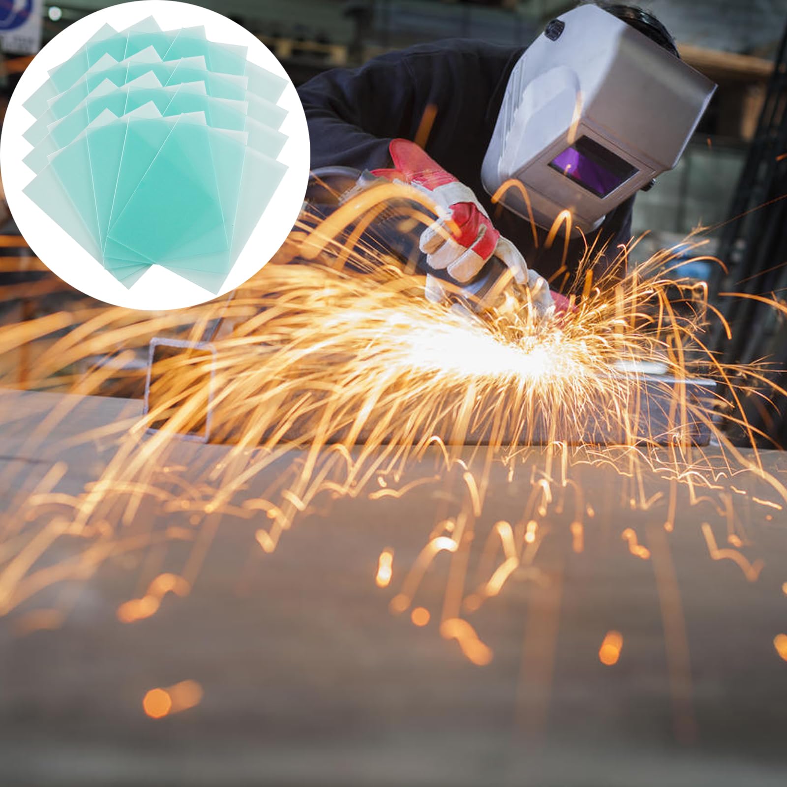 20 lentes protectoras de repuesto para lentes de soldadura, 4.5 x 5.25 x 0.04 pulgadas, cubiertas de lente transparente para casco de soldadura con oscurecimiento automático solar