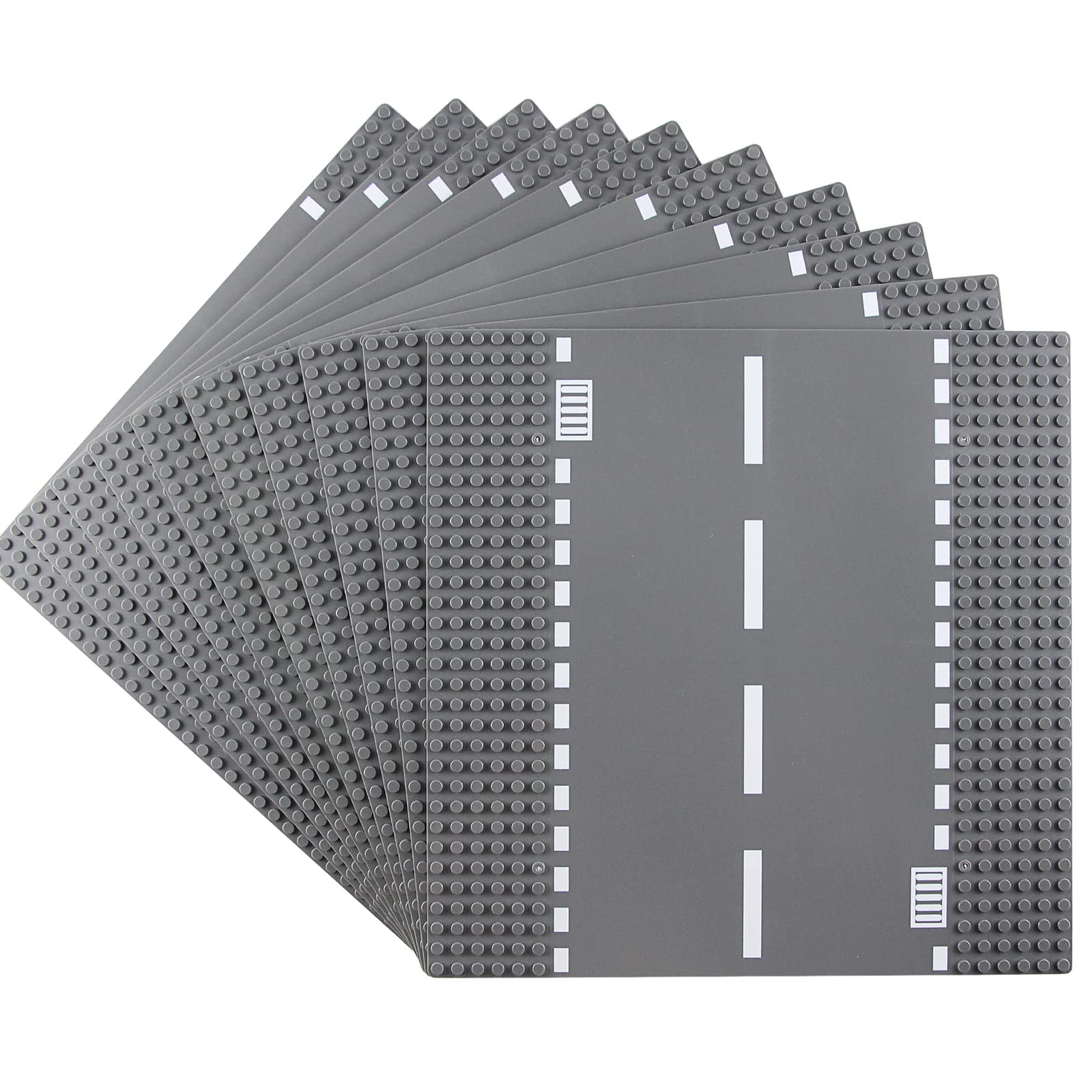 Feleph City Straight Road Base Plate, 10 Pieces, Construction Kit - Image 2