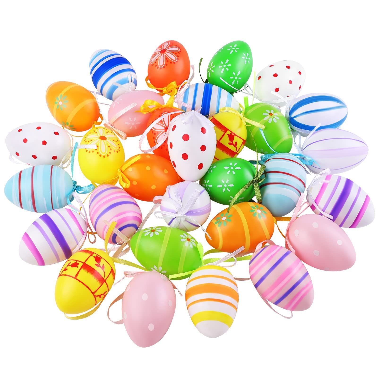 50 uova di Pasqua decorative, decorazioni pasquali, uova di plastica