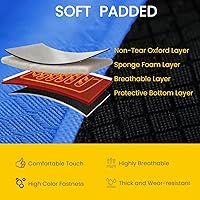 Vista 6 de FAIR WIND 2 Pack Oversized Padded Camping Chair Heavy Duty Quad Fold Arm Chair Portable for Outdoor - Support 450LBS, Blue