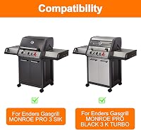 GFTIME Grătar de încălzire din oțel inoxidabil 65 x 17 cm, piesă de schimb pentru grătar Enders Monroe Pro 3 8351 8371 8374 8