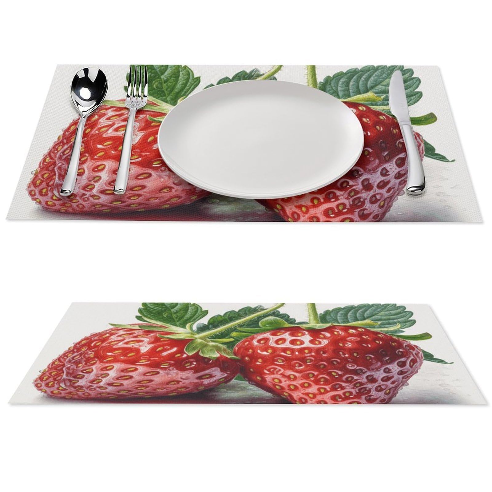 Set de table fraise pour repas en extérieur et fêtes