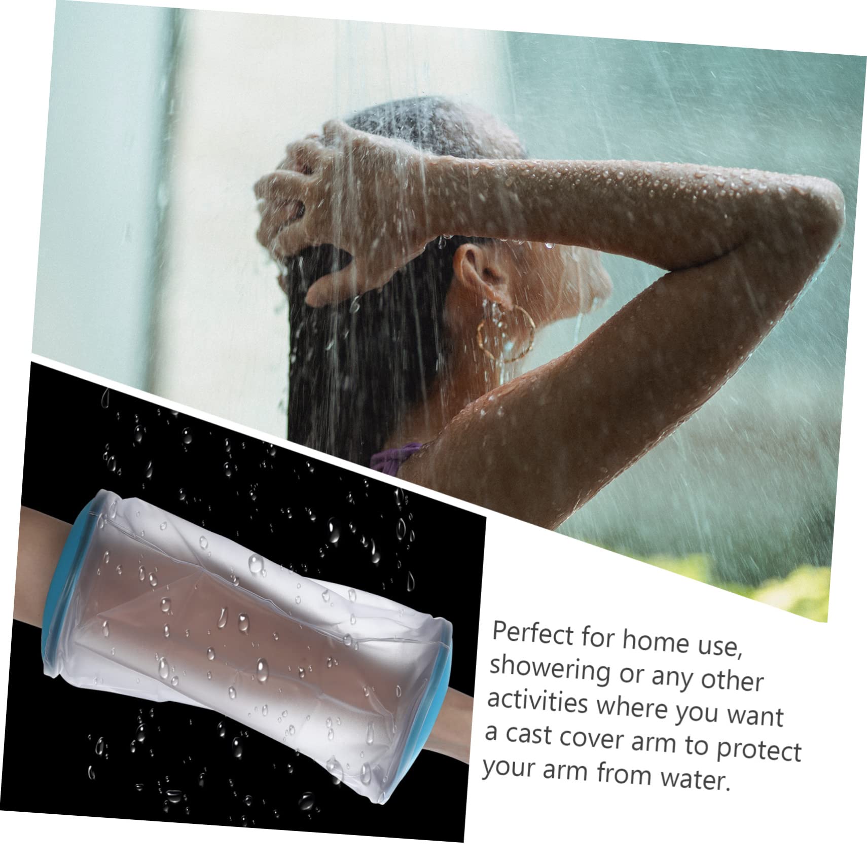 Healeved 3-teilige Armschutzhülle Für Die Dusche Armschutzhülle Für Kinder Gipsschutz Verbandmanschette Armmanschette Bequem Für Schnelles