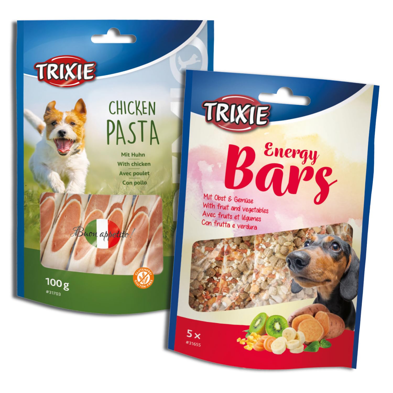 Trixie Premio Dog Treats Combo: Trixie Energy Bars with Fruits & vegetables100 g and Chicken Pasta, 100 g - Protein Rich Training Snacks for All Dog Breeds (B0CZ45GHY7) Amazon Price History, Amazon Price Tracker