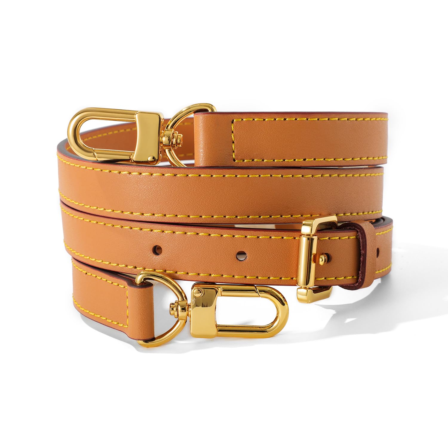 BEUDW Vachetta Leather Adjustable Crossbody Strap for Leather Shoulder Strap Belt Replacement Suitable for L V Handbags