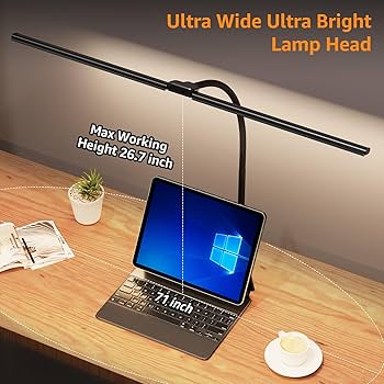 Kozmic blue テーブルエクステンションユニット ShineTech Led Desk Lamp for Office Home, Bright Double Head