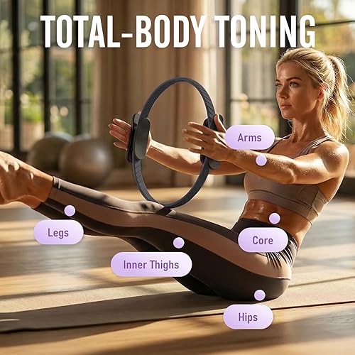 Miniatura 2 de JKSHMYT Anillo de pilates, equipo de pilates - Pilates caseros de 14.5", juegos de iniciación, Better me Essentials Magic Pilates para entrenamientos