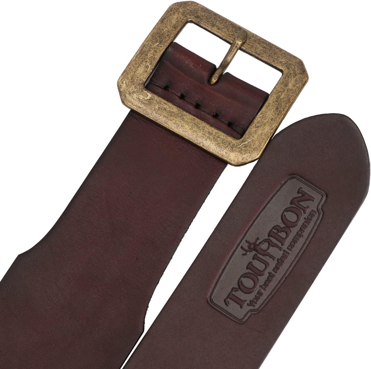 TOURBON Adjustable Leather Bandolier Pistol Cartridge Belt for 44/45 (52-inch Long)