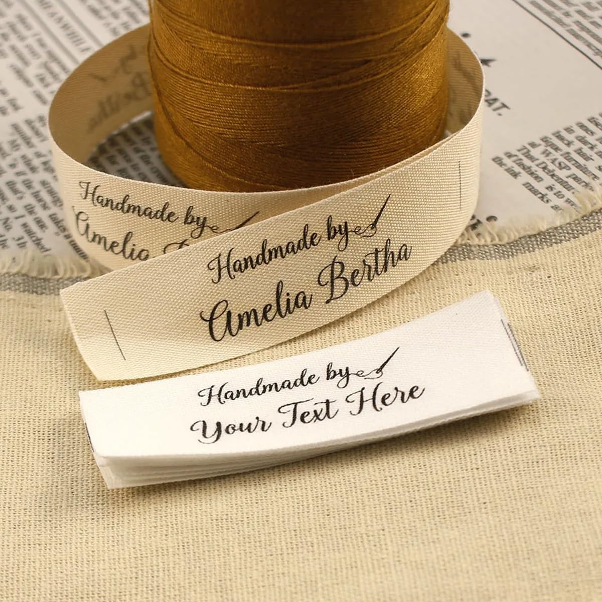 20x70 Mm, Etiqueta De Accesorios De Costura De Algodón Con Logotipo O Texto, Etiquetas De Tela Personalizadas For Planchar For Marcar Su Ropa, Etiquetas For Cosas De Punto, Etiquetas Personalizadas (