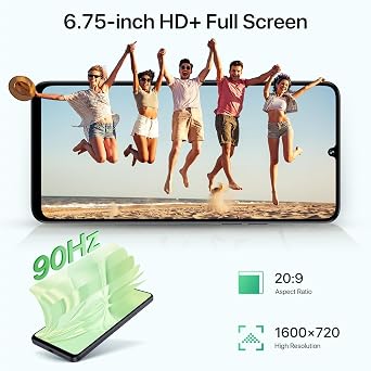 UMIDIGI G9 5G Cell Phone, Android 14 Unlocked Phones, 6.75 HD+ 90Hz Display,12(6+6) GB +128GB/1TB TF Expand, 5G Dual SIM, 50MP Camera, AI Face & Fingerprint Unlock, 5000mAh Android Phone Black