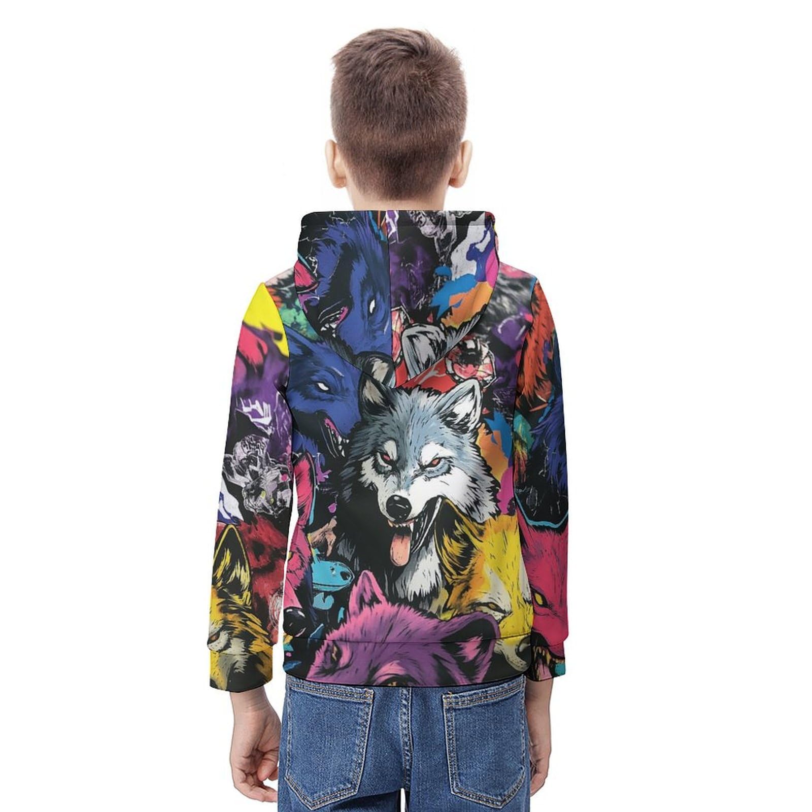 Pull à capuche loup chaud et réglable pour protéger du vent - 8