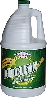 Sun-Glo Bioclean Plus Commercial and Industrial Cleaning Supplies - Advanced All-Purpose Odor Eliminator & Waste Degrader, Versatile & Effective Bio-Enzymatic Cleaning Formula (1 Gallon)