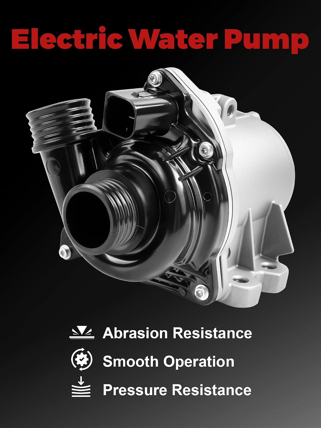 Electric Engine Water Pump with Bolts Compatible with X1 X3 X5 X4 X6 Z4 E60 E61 E82 E88 E90 F01 640i 535i 740i 740Li 135i 335i 335is 335xi 535xi 135is 3.0L L6 Replace 11517632426