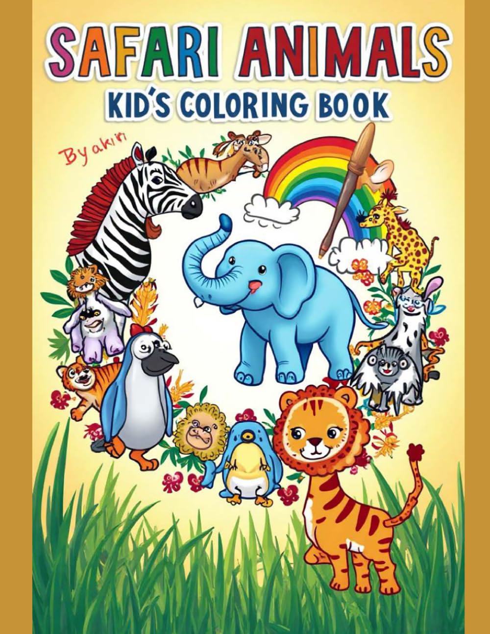 " SAFARI ANIMAL'S": Kid's colouring book for kid's aged 3 to 6 year
