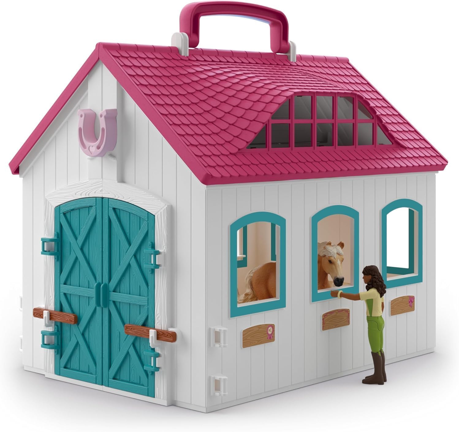 Schleich Horse Club | Establo portátil “Herradura” 42703 | 60 Piezas