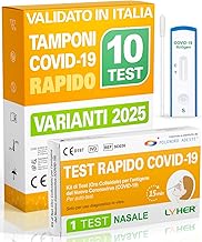 Adeste – 10 Rapid COVID 19 Swabs 2025 – Nasal Tests New Variants 2025 – 100% High Viral Load Sensitivity – Certified for Home Use – Fast Result
