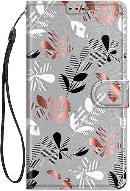 ChoosEU etui do Xiaomi Redmi Note 12 5G portfel etui skórzane etui z uchwytem na kartę etui z klapką design uroczy wzór dla dziewczyn kobiet odporne na wstrząsy etui na telefon z klapką do Redmi Note 12 5G - liść