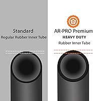 Vista 3 de AR-PRO Tubo interior de repuesto resistente de 13 x 6.50-6 pulgadas con vástago de válvula recto TR-13 (paquete de 2) – para carretillas, Razor Quad