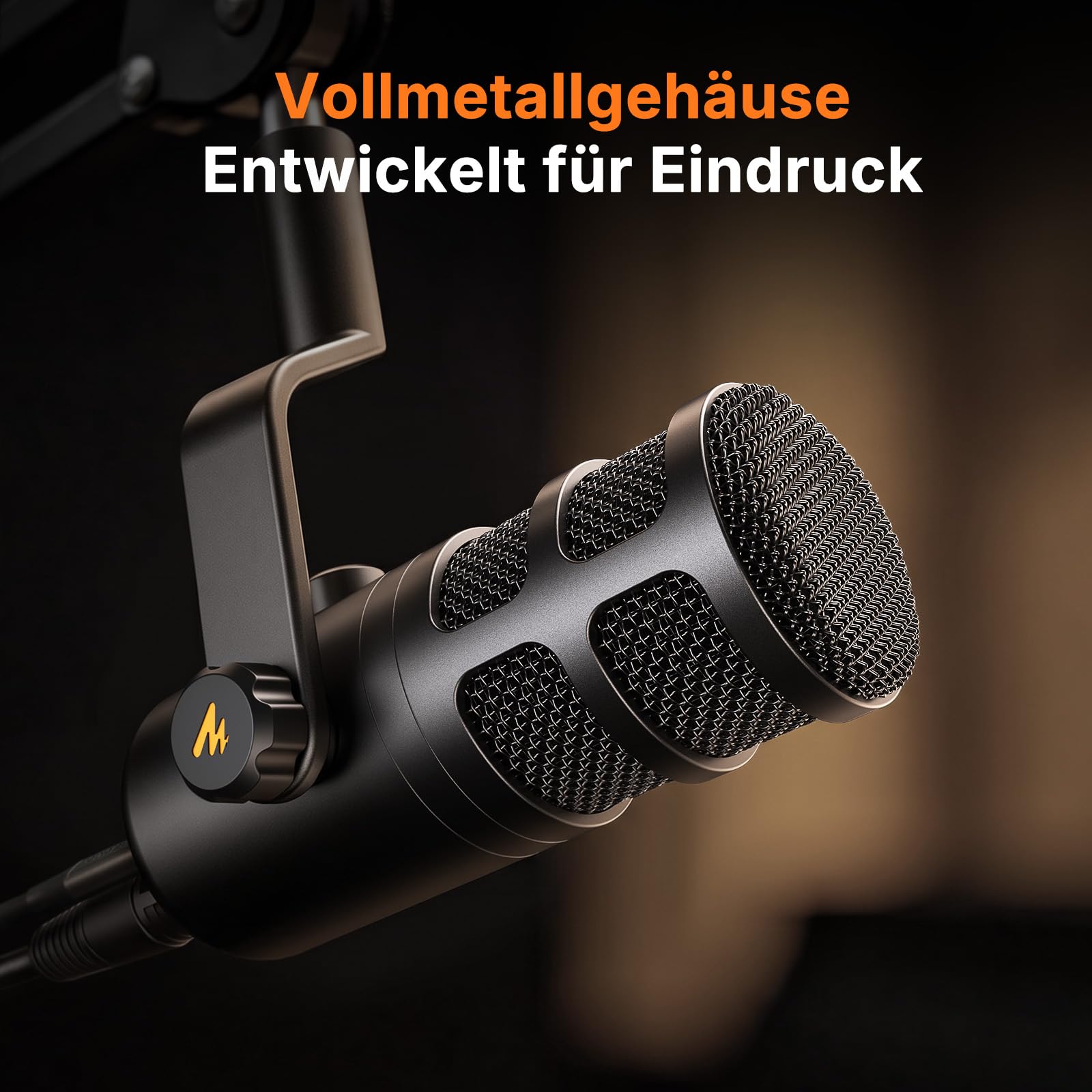 MAONO PD100 Gen2S USB/XLR Dynamisches Mikrofon für PC, 192kHz/24bit Studio-Klang, Mute-Taste, Echtzeit-Monitoring, Metallgehäuse, inkl. USB- & XLR-Kabel, Komplettset für Podcast, Streaming, Homeoffice