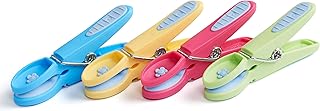culiclean Pince à Linge ´Fleur´ (48 pièces, Bleu-Jaune-Vert-Rose) de