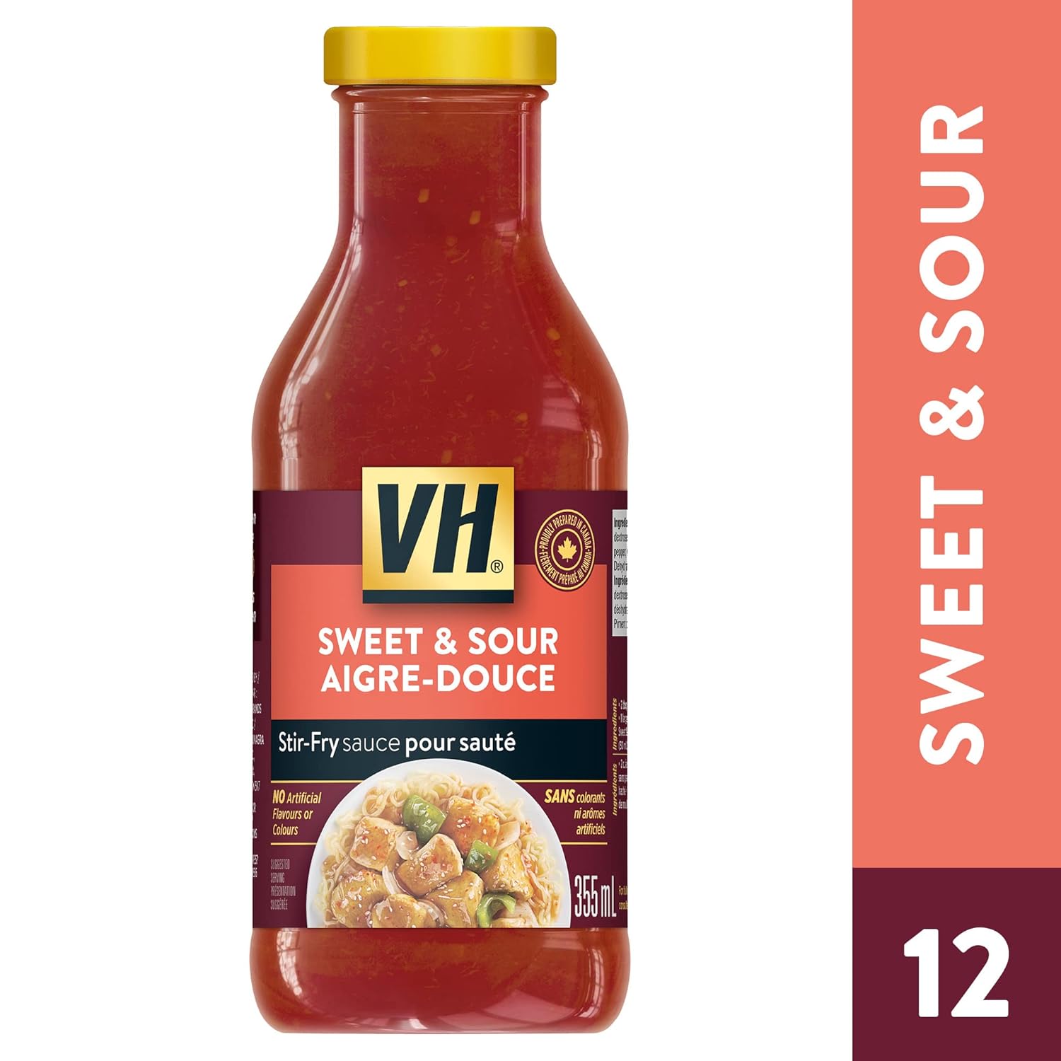 VH Sweet & Sour Stir-Fry Sauce,(12 Count), 355ml, 12oz., Jars {Imported from Canada}