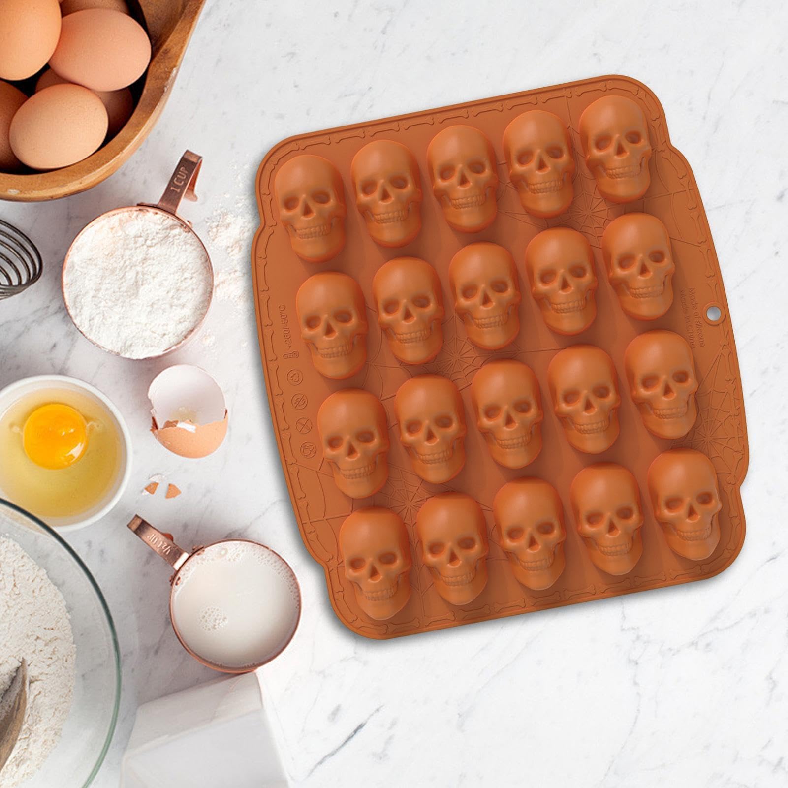 Stampo a Forma di Teschio Halloween Pasticceria Torta Cioccolato Dessert | Stampo Da Caramelle A Teschio Per uso domestico, cucina, forno, pasticceria, panetteria, ristoranti e caffè