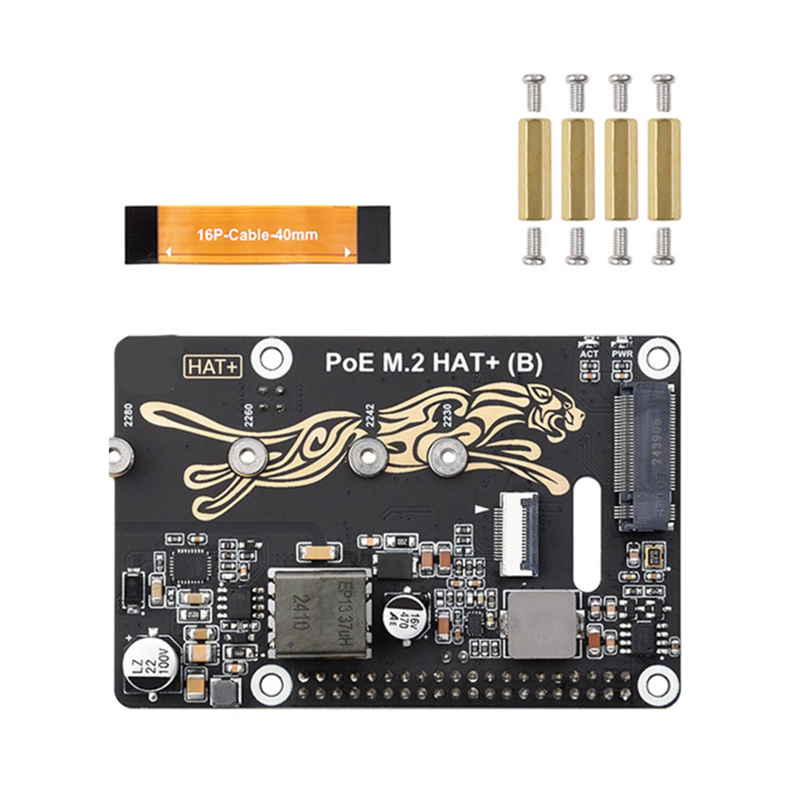 Adaptador PCIe Nvme admite alimentación NVMe a través de Ethernet Alimentación a través de Ethernet para Adaptador de Disco sólido 2230/2242 / 2260/2280
