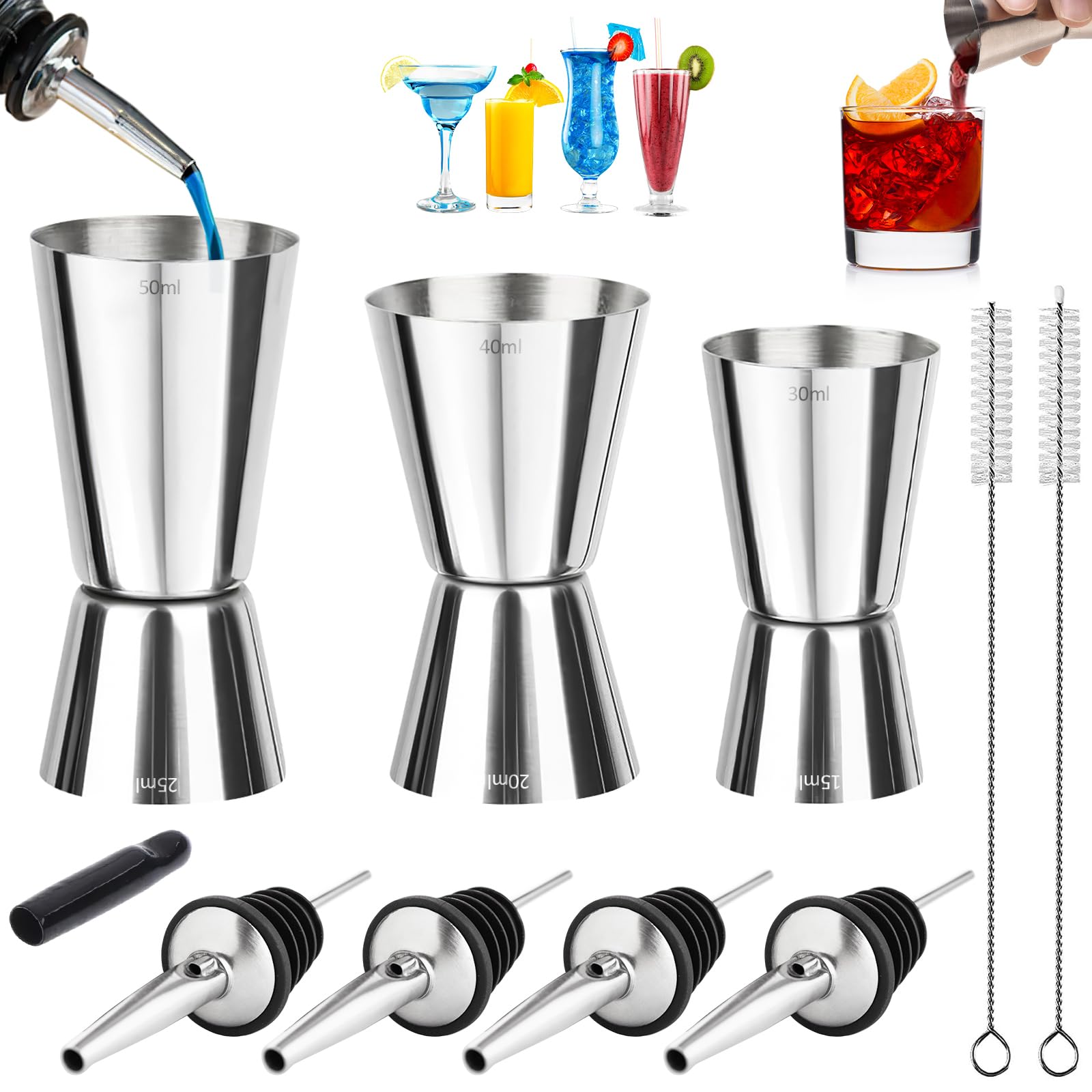 Misurino Cocktail In Acciaio Inox - Jigger Professionale Stile Giapponese