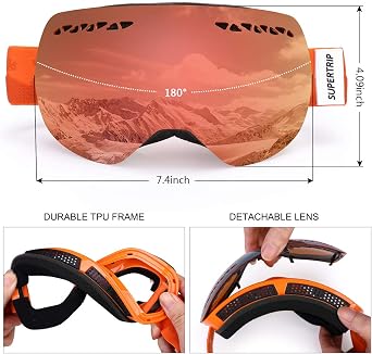 Supertrip Professional Ski Goggles for Men and Women