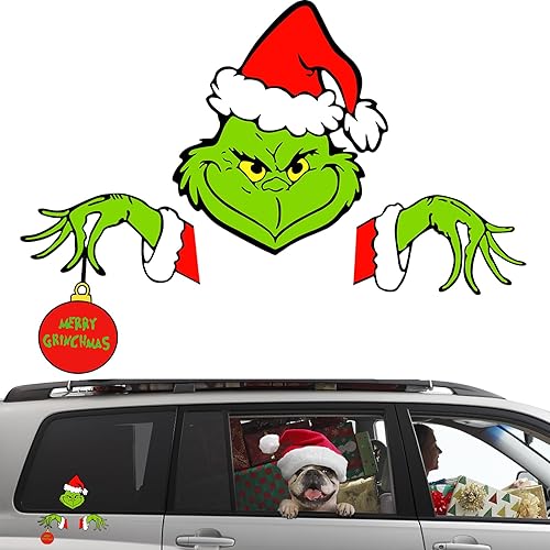 Lindas calcomanías de dibujos animados de Navidad para automóviles, vinilo de 5.5 pulgadas, impermeable, lindas caricaturas, vacaciones, Navidad, disponible en Yaxa Colombia