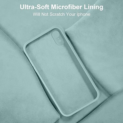 Miniatura 6 de Vooii Compatible con iPhone XR, silicona líquida mejorada con bordes cuadrados, protección de cámara, forro de microfibra antiarañazos suave, funda