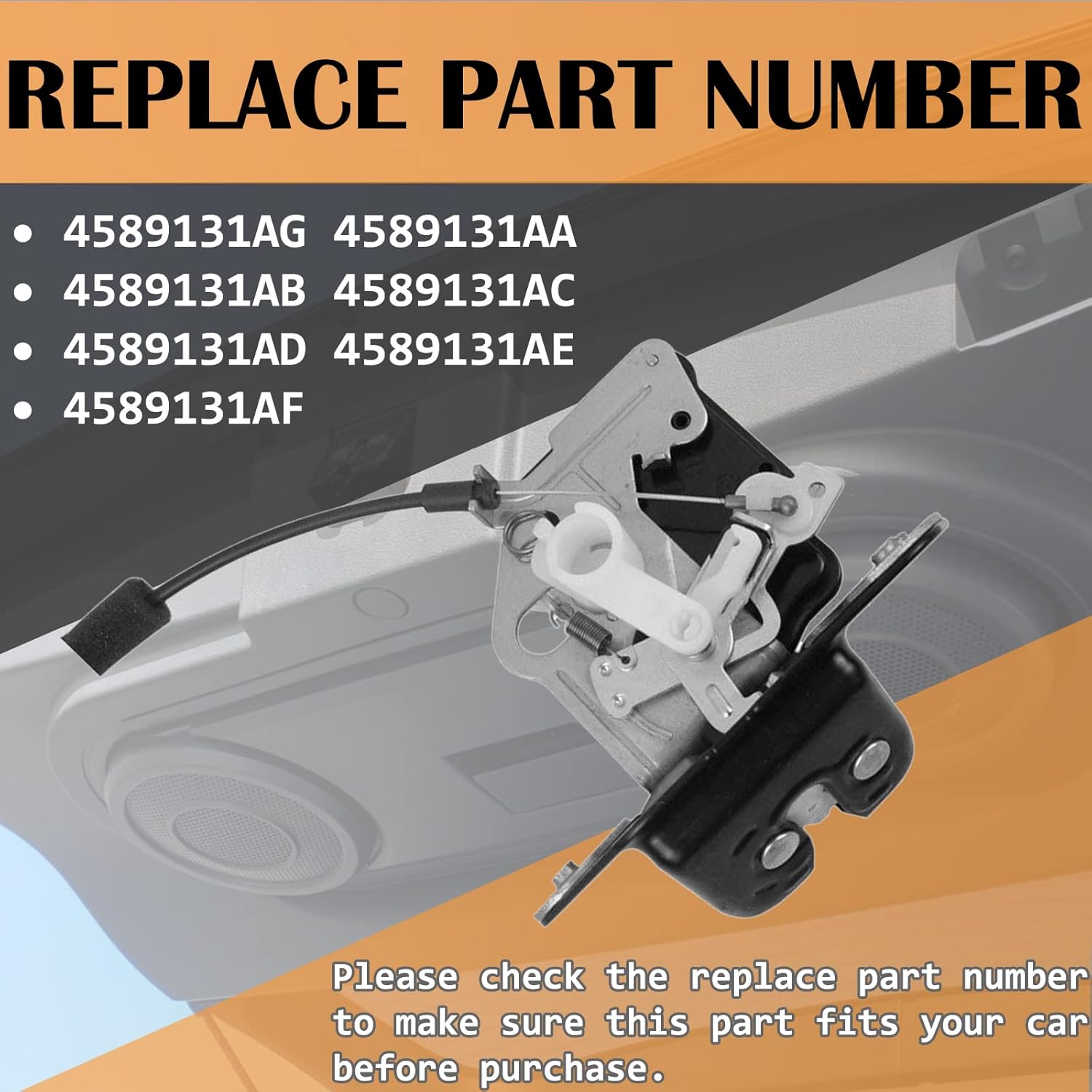 4589131AG Rear Liftgate Latch Lock Actuator Compatible with Durango Nitro Commander Grand Cherokee Liberty 2006-2013 Patriot 2007-2017 Replaces 4589131AB 4589131AF