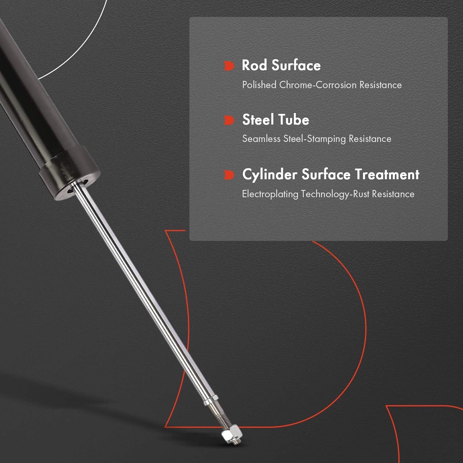 A-Premium Rear Shock Absorber Compatible with Hyundai Elantra 2017-2018, Veloster 2019-2021, Elantra GT 2018 & Kia Forte 2020-2023, Niro 2018-2022, 2-PC Set