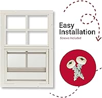 Vista 7 de Ventanas de cobertizo de 12 x 18 pulgadas (paquete de 1) Ventanas corredizas con vidrio templado y pantallas Montaje empotrado, marcos de Marrón