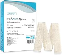 Vista 7 de MedVance Apósito estéril de alginato de calcio plateado altamente absorbente, (0.8 x 12 pulgadas), 5 apósitos/caja, paquete de 5