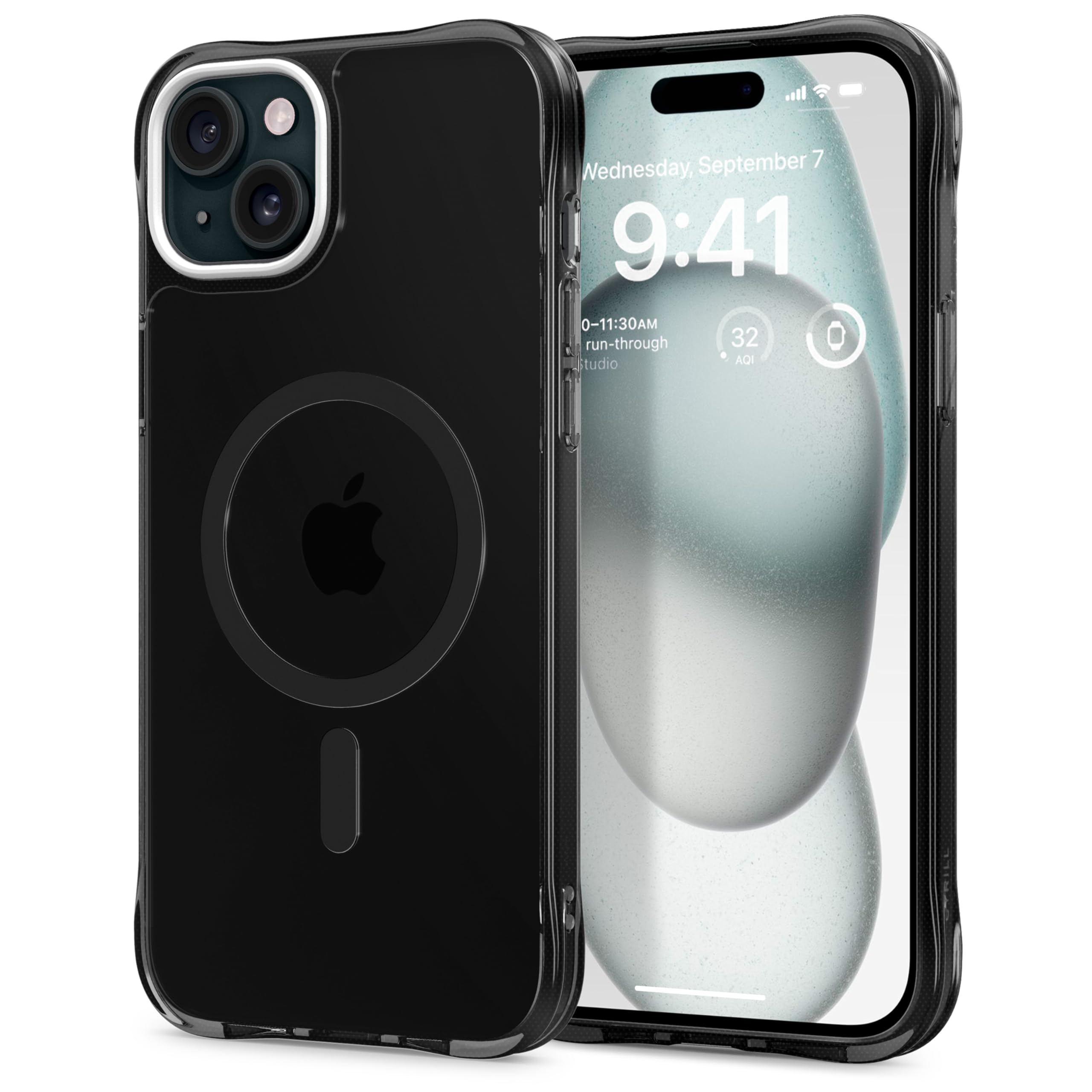 CYRILLby Spigen UltraSheer Mag Case Compatible with iPhone 15 Plus (2023) - Black