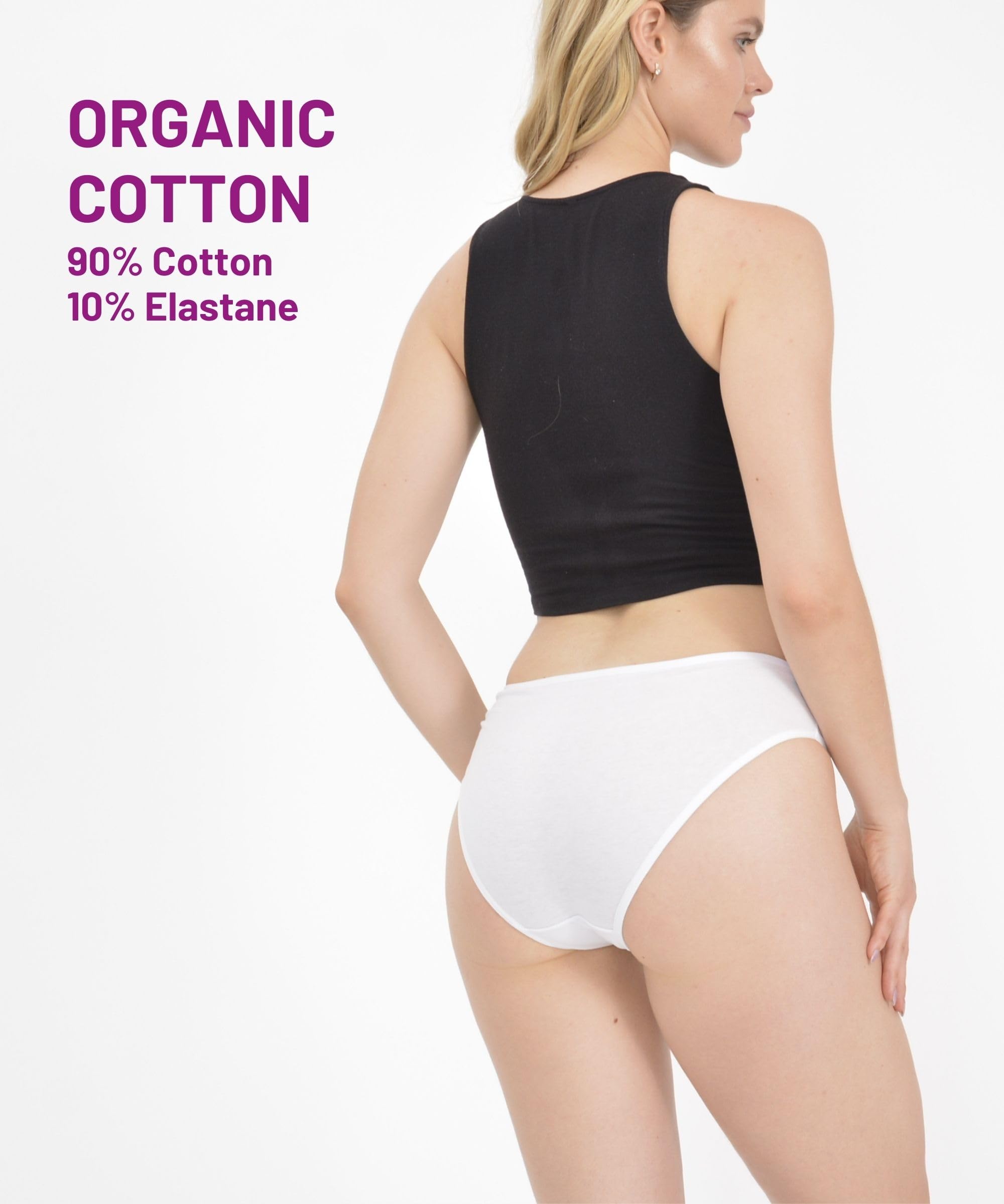 LadyMelex, Confezione da 5 Slip in Cotone da Donna Taglie Forti, a Vita Media e Alta, per Abbigliamento Casual