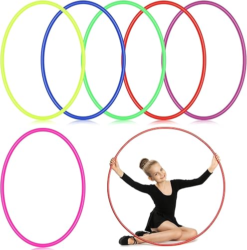 Jerify Paquete de 6 aros de ejercicio de 36 pulgadas aros de plástico a granel para niños adultos niños aros de plástico para jardín patio trasero