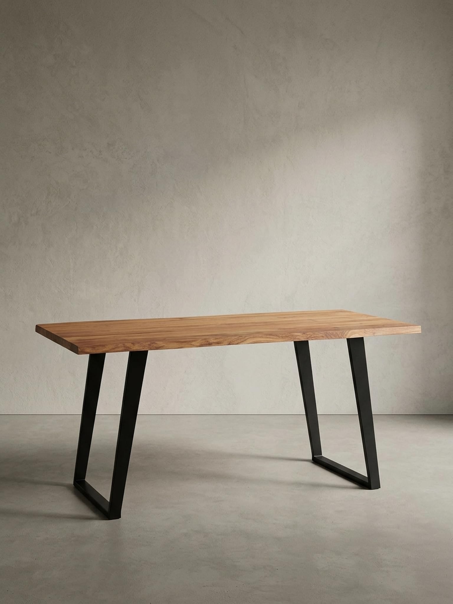 Executive Desk 200 x 100 cm, scrivania da ufficio con bordo massiccio, XXL, realizzato a mano, per ufficio capo e sala conferenze, tavolo di alta qualità, 4 cm, design industriale, marrone dorato