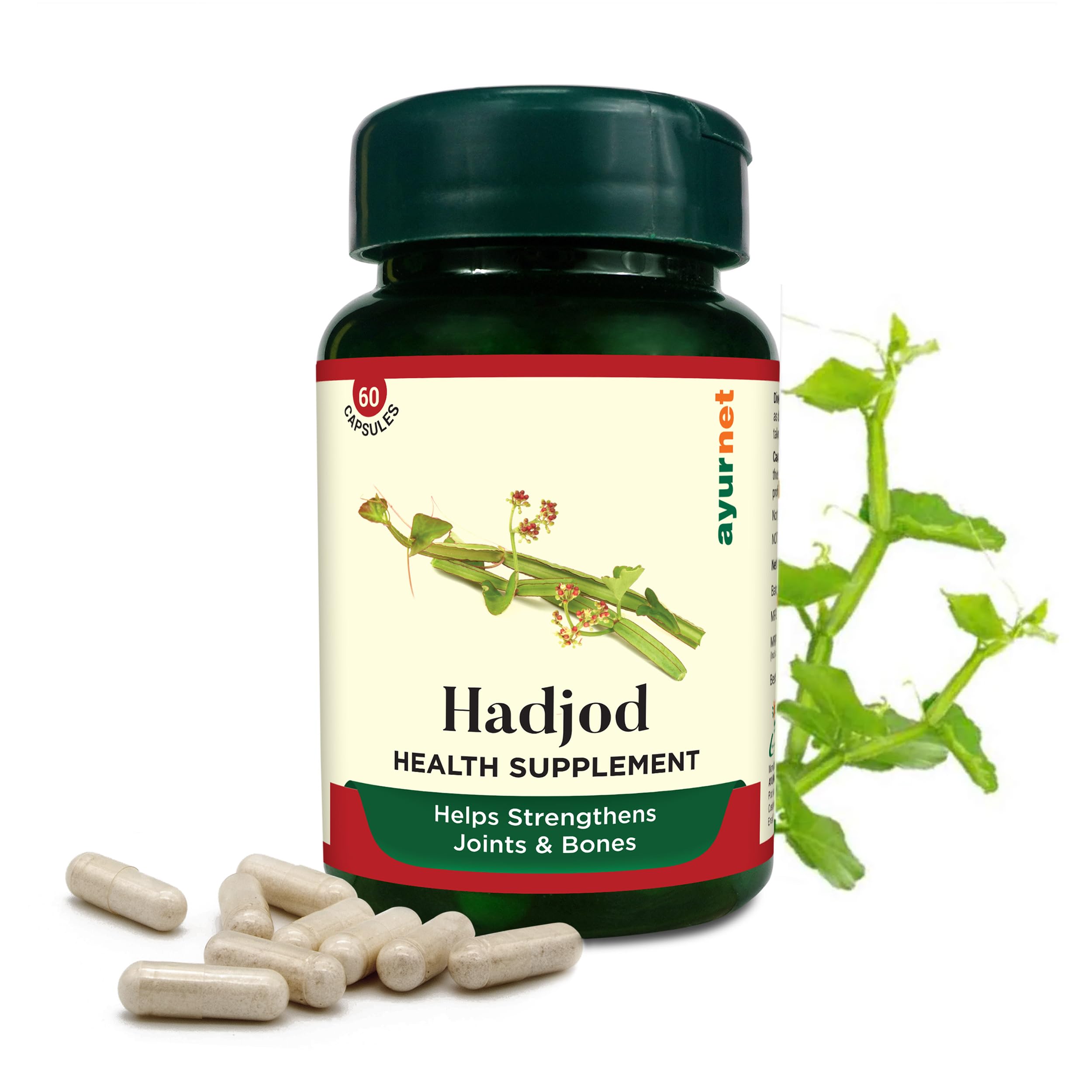 Ayurnet Hadjod - 60 Capsules | Helps to improve Strengthens Joint & Bones | 100% Organic and Vegetarian (B0CKZB61VN) Amazon Price History, Amazon Price Tracker