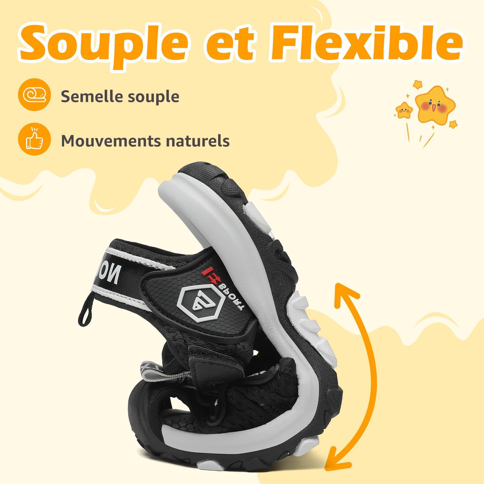 Mishansha Sandales Fille Été à Bout Fermé, Chaussures Enfant Antidérapantes Sandales Respirantes pour Randonnée et Activités Plein Air,25-38